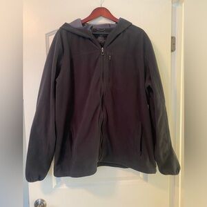 Men’s LL Bean fleece jacket with hood.  Used. XXL